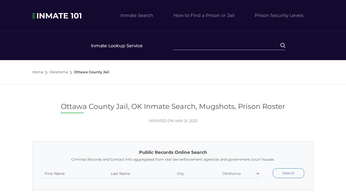 Ottawa County Jail, OK Inmate Search, Mugshots, Prison Roster